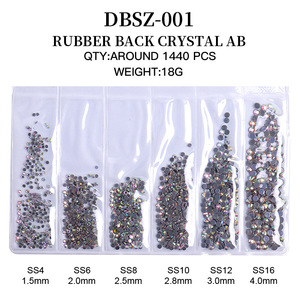 6 Rejillas de Diamantes de Imitación Brillantes AB para Decoración de Uñas, Cristales Planos para Arte de Uñas con Servicio de Etiqueta Privada - Product Image 2