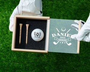 Coffret cadeau de golf <span class=keywords><strong>en</strong></span> <span class=keywords><strong>bois</strong></span> pour golfeur coffret cadeau de golf personnalisé avec balles de golf tees anniversaire couvercle acrylique boîte souvenir <span class=keywords><strong>en</strong></span> <span class=keywords><strong>bois</strong></span> - Product Image 3