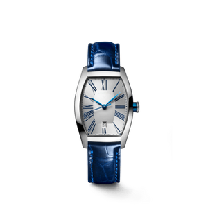 Tonneau Case Automatic Mechanical Watch with Roman Numerals and Leather Strap for Men Business Wear Longinesing - Product Image 1