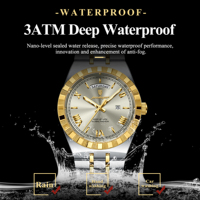 Reloj de Pulsera de Cuarzo de Lujo para Hombre Poedagar 675, Resistente al Agua, Luminoso, Montre Homme, Reloj de Acero Inoxidable para Hombre