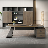 Bureau de direction moderne en bois de luxe de haute qualité, personnalisable et modulaire, pour PDG, dirigeant, manager, mobilier de bureau exécutif
