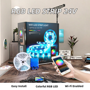 Twinklight 24V 3535 Flexible DIY RGB <span class=keywords><strong>LED</strong></span> Neon Rope <span class=keywords><strong>Strip</strong></span> Light Smart App Control Dormitorio Cinta de luz para paisaje PVC IP44 12V - Product Image 5
