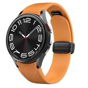 Bracelet de montre compatible avec Samsung <span class=keywords><strong>Watch7</strong></span>, bracelet en cuir et silicone Watch654, boucle magnétique pliable, bracelet de montre de 20 mm - Product Image 5