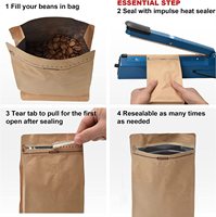 Pochette d'emballage vide pour café et thé 250G Bolsas Para De Cafe personnalisé Sac de café à fond plat avec valve et fermeture éclair