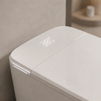 WC intelligent à nettoyage automatique avec bidet intégré, chasse d'eau automatique, siège chauffant et télécommande