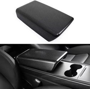 ฝาครอบกล่องคอนโซลกลางสำหรับ <span class=keywords><strong>Tesla</strong></span> Model 3 Y คาร์บอนไฟเบอร์ พร้อมฝาครอบกรองช่องระบายอากาศด้านหลัง ป้องกันฝุ่น <span class=keywords><strong>ราคา</strong></span>โรงงาน - Product Image 6