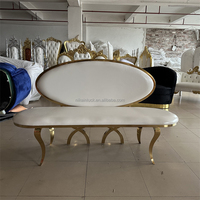 Chaise de mariage en acier inoxydable, banc de réception pour couple, idéal pour les mariages