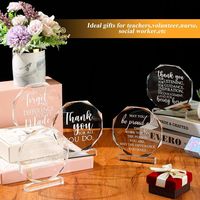 Plaque d'appréciation personnalisée en acrylique de haute qualité, cadeau inspirant en lucite pour employés, souvenir pour équipe d'infirmières et enseignants