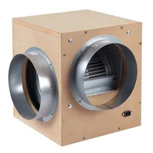 Silent Acoustic Wooden Box Fan MDF Duct Fan Hydroponics