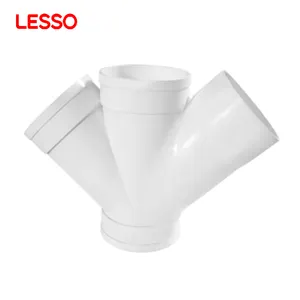 Conector de tubería de drenaje de PVC-U, reductor de doble Y, de plástico, de 32mm-250mm, certificado BV CE ISO - Product Image 1