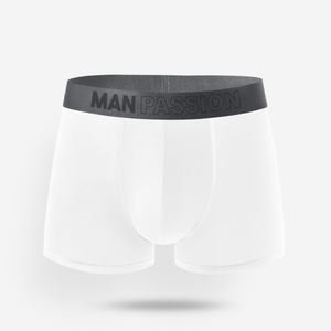 Produttori uomo cotone Boxer corto bianco Premium elastico Logo Jacquard Band cotone Logo personalizzato Boxer slip per uomo - Product Image 1