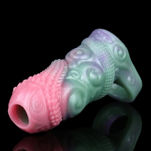 ปลอกอวัยวะเพศชายแบบแฟนตาซี ดีไซน์เฉพาะตัว ทำจากซิลิโคน มีรู - Product Image 4