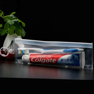 Estuche Transparente de PVC con Cierre para Cepillo de Dientes, Bolsa de Almacenamiento para Cuidado Bucal de Viaje, con Logotipo Personalizado para Pasta de Dientes y Kit de Viaje - Product Image 1