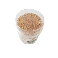 Bouteille de cure-dents en bois de bouleau biodégradable, jetable, écologique, au design personnalisé, aromatisée à la menthe, pour le nettoyage des dents