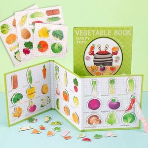 Libro de Rompecabezas Magnéticos de Frutas y Verduras para Niños y Niñas, Juego Educativo Temprano para el Desarrollo Cognitivo - Product Image 1