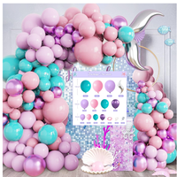 Kit de guirlande de ballons en latex pastel de tailles variées, kit d'arche de ballons de couleur personnalisée, décorations pour anniversaire, mariage, fête prénuptiale
