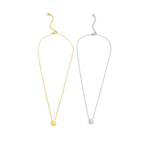 Ciondolo per Collana in Acciaio Inossidabile a Forma di Lettera L, 1 Cm, Monofacciale, Gioielleria Fine - Product Image 1