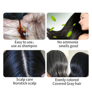 Shampooing colorant noir semi-permanent aux extraits de fruits naturels biologiques pour la coloration des cheveux - Product Image 5