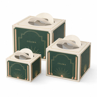 Caja de Cartón Plegable Biodegradable Personalizada al por Mayor para Pasteles, Galletas y Donuts con Logotipo de Marca