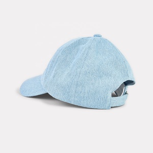 Wholesale Custom logo <b>Light</b> Blue Cotton Baseball Cap 6-Panel Adjustable Unisex Casual <b>Hat</b> Spring Summer Wear Bulk supplier - Product Image 3
