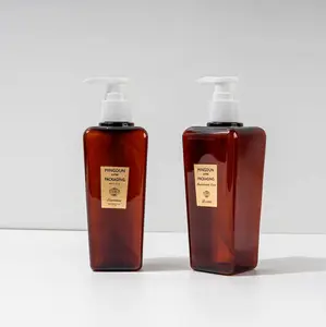 Plastic Bottles Supplier Hot Selling Cosmetic Packaging Boston Round 500Ml PET Shampoo Lotion Bottles