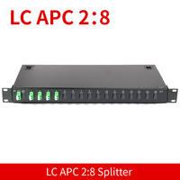 Répartiteur de rack 2 : 8 LC/ UPC APC pour fibre optique 19 pouces, type PLC 2 X 8, équipement de fibre optique, compte IPTV