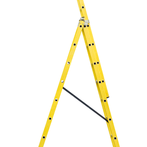 Ventes directes d'usine Échelle durable <span class=keywords><strong>isolée</strong></span> ignifuge combinée pliante rétractable étendue en fibre de verre jaune - Product Image 1