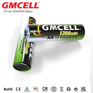 1.2V <b>AA</b> Ni-MH Rechargeable <b>Battery</b> 1300mAh for Toys Blister Card 2/3/4pcs - Product Image 1