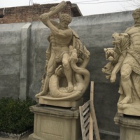 Personne célèbre décoration bali marbre pierre nu muscle homme nu statues de serpent