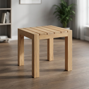 Table à manger minimaliste carrée en bois massif, durable, imperméable, écologique, design moderne, meubles de maison stables pour appartement - Product Image 2