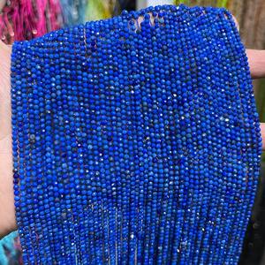 Perles facettées en <span class=keywords><strong>pierre</strong></span> naturelle de <span class=keywords><strong>Lapis</strong></span> <span class=keywords><strong>Lazuli</strong></span> bleu afghan de 2/3/4 mm, Lazurite naturelle, <span class=keywords><strong>pierre</strong></span> de naissance de septembre, perles en vrac pour la fabrication de bijoux - Product Image 1