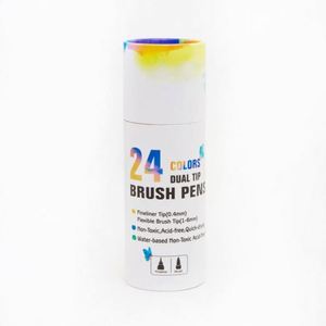 Marcadores de Doble Punta con Tinta Permanente y Punta Fina, 24 Colores, para Dibujo, Venta al Por Mayor - Product Image 1