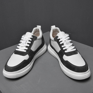 Zapatillas Casuales para Hombre con Aumento de Altura de 8CM, Zapatos de Cuero de Doble Capa para Estudiantes, Forro de Malla para Primavera - Product Image 2