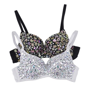 Reggiseno <span class=keywords><strong>con</strong></span> strass lavorato a maglia <span class=keywords><strong>con</strong></span> <span class=keywords><strong>ferretto</strong></span> da donna <span class=keywords><strong>con</strong></span> spalline regolabili - Product Image 1