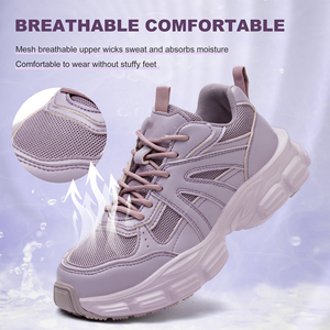 China Manufacturer <strong>Ladies</strong> Summer Work Sneakers Air Cushion <strong>Trainers</strong> Anti Smashing Sports Work Shoes for Women - Product Image 4
