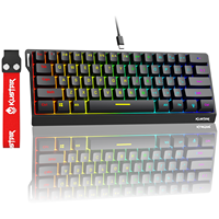 Nouveau clavier de jeu USB en plastique 60% compact 61 touches rétroéclairé RGB filaire à membrane mécanique pour ordinateur de bureau Plug & Play