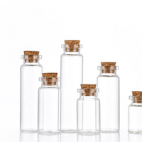 Bouteilles en verre miniatures à prix d'usine, flacons décoratifs pour petites potions, jolies bouteilles à vœux, flacons en verre avec bouchons en liège