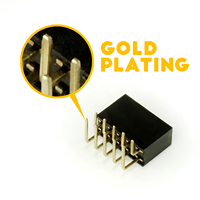 Altura 8,5mm Posiciones 02-40 Pin 2,54mm Socket PCB Y End Female Header Conector electrónico de ángulo recto de doble fila para placa Pcb