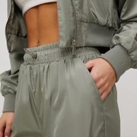 Pantalon de Parachutiste Personnalisable avec Logo OEM pour Femme, Pantalon Ample, Pantalon de Danse, Séchage Rapide, Jambe Large, Streetwear, Pantalon de Survêtement en Nylon