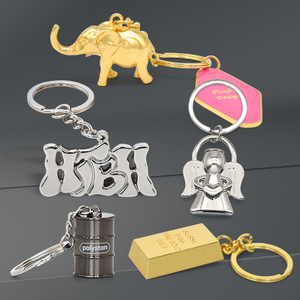 Usine Logo personnalisé 2D 3D émail porte-clés en alliage de zinc métal forme de coeur lettre porte-clés - Product Image 3