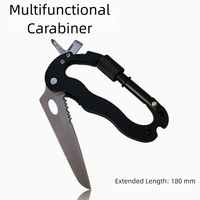 Vente en gros de mousquetons multi-outils 5 en 1, tournevis, ouvre-bouteille, couteau pour le camping