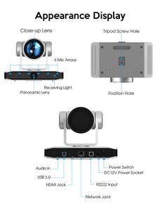 Dual-lens <b>Camera</b> With NDI 4K UHD PTZ 12X Optical Conference Room for Meetings Education Church MC8490 NDI 4K UHD PTZ <b>Camera</b> MC84 - Product Image 6