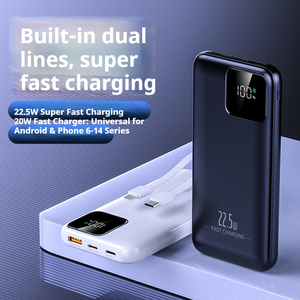 Batería Portátil de Alta Capacidad de 10000 mAh, 2 en 1, de Polímero de Litio, con Pantalla LED, Tipo C, Carga Rápida PD de 20 W para Uso en Exteriores - Product Image 4