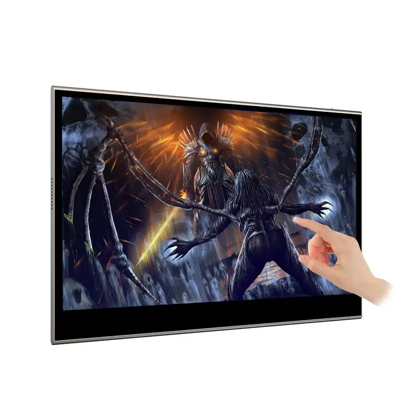 TFT de 15.6 polegadas com design fino 1080p monitor portátil oled displays flexíveis oled com bateria tipo C H-d-m-i