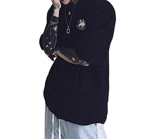 Camiseta Hipster Personalizada para Hombre, Nuevo Estilo Japonés, Algodón Grueso, Diseño Gráfico Hip Hop, Corte Holgado, Cuello Redondo, Talla Grande - Product Image 3