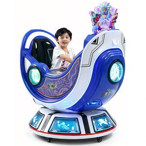 Manège pour enfants à monnayeur, voiture spatiale, machine de jeu vidéo à mouvement 3D pour centre de divertissement - Product Image 2