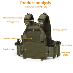 Chaleco Táctico para Policías, Chaleco Táctico Antibalas y Funda para Chalecos Tácticos Impermeables y Duraderos para Misiones - Product Image 4