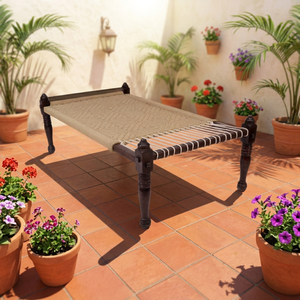 Banc charpai en coton ou en corde de jute, lits indiens d'extérieur - Product Image 3