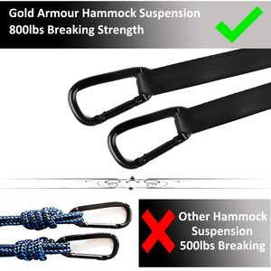 Hamac en nylon portable pour deux personnes pour une utilisation intérieure et extérieure Équipement d'accessoires de hamac de camping durable - Product Image 4