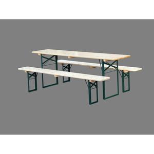 Set standard in finitura naturale. Tavolo 220x50 cm, struttura argento. - Product Image 1